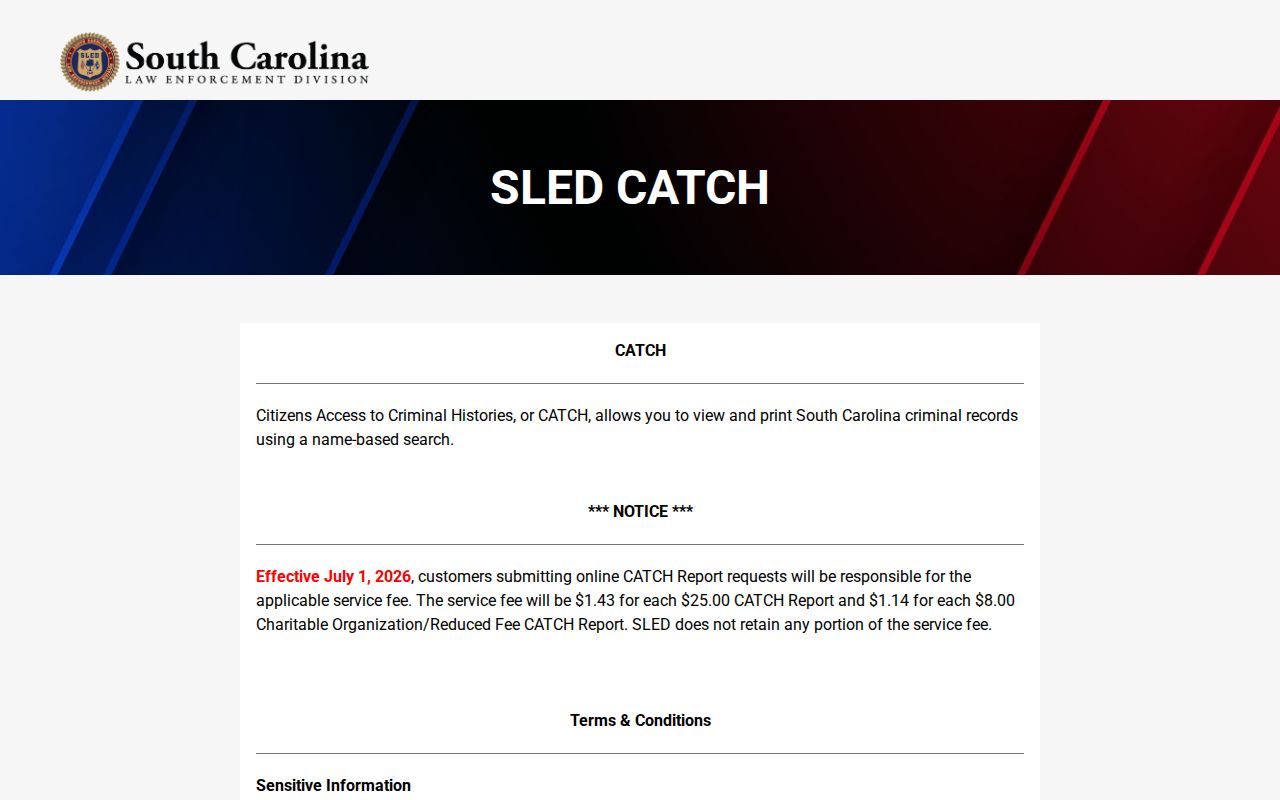 Berkeley County active warrant status compared with SLED criminal-history search