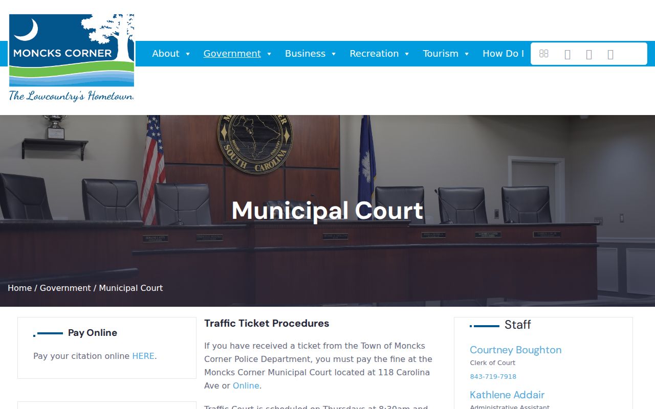 Moncks Corner warrant records and published traffic-session warning